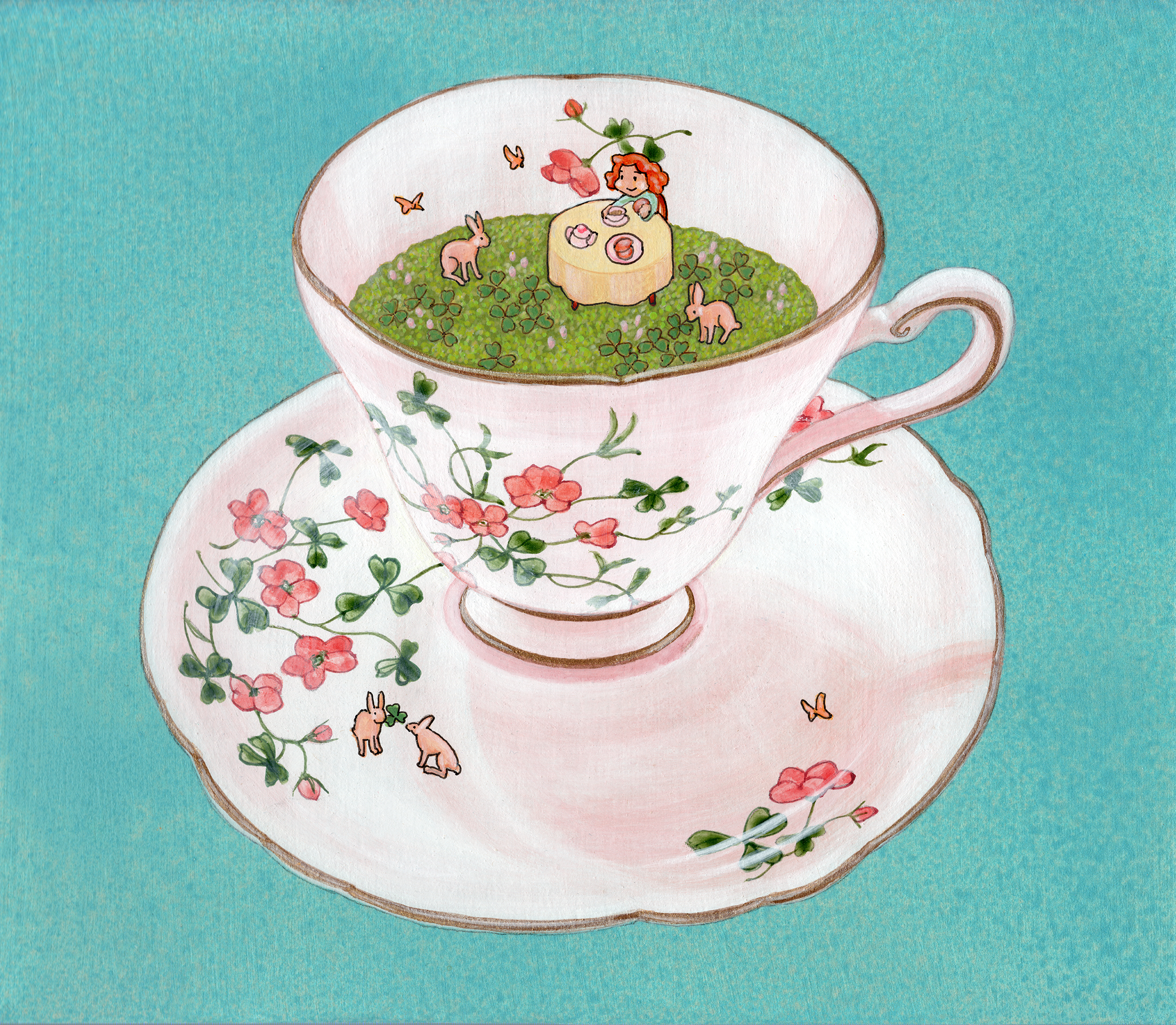 Clover Cup and Saucer